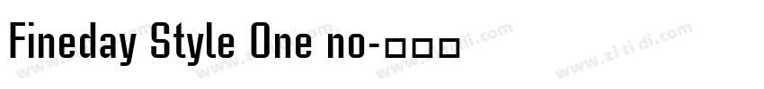 Fineday Style One no字体转换